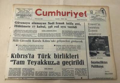 Cumhuriyet Gazetesi 30 Kasım 1974 GZ1406 - 2