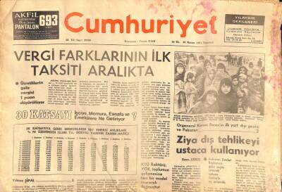 Cumhuriyet Gazetesi 30 Kasım 1981 - Nükleer Pazarlık Cenevrede Başlıyor GZ119464 - 1