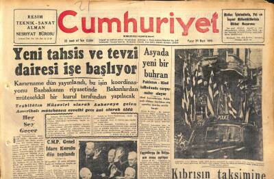 Cumhuriyet Gazetesi 30 Mart 1958 - Arap Alemindeki Kaynaşma Neye Varacak ? - Asyada Yeni Bir Buhran GZ120463 - 1