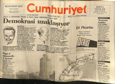 Cumhuriyet Gazetesi 30 Mart 1986 - Doğum Günü Hediyesi GZ56872 - 1