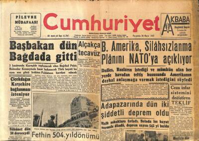 Cumhuriyet Gazetesi 30 Mayıs 1957 - Meclis Dün Bir İdam Cezasını Tasdik Etti GZ98129 - 1