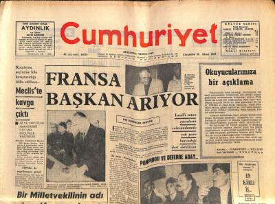 Cumhuriyet Gazetesi 30 Nisan 1969 - İsraili Tutan Çevrelerin Referandumda Çok Para Harcadığı İleri Sürülüyor GZ85211 - 1