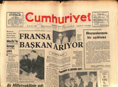 Cumhuriyet Gazetesi 30 Nisan 1969 - Yüksek Rütbeli Subayların Emekliliği İle İlgili Tasarı Kanunlaştı GZ85210 - 1
