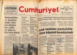 Cumhuriyet Gazetesi 30 Nisan 1974 - Irak Tankları Yanlışlıkla Türk Köyünü Bombaladı GZ69617 - 1