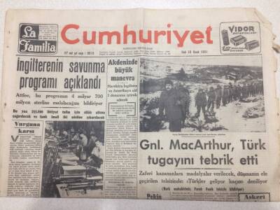 Cumhuriyet Gazetesi 30 Ocak 1951 - İngiltere nin Savunma Programı GZ52636 - 1