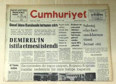 Cumhuriyet Gazetesi 30 Ocak 1974 GZ441 - 1