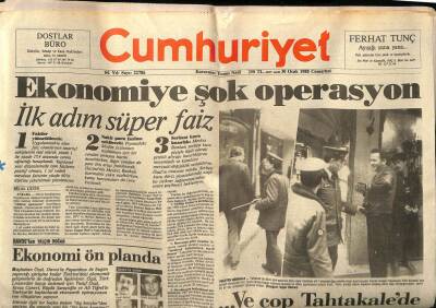 Cumhuriyet Gazetesi 30 Ocak 1988 - Doğum Günü Hediyesi GZ56843 - 1