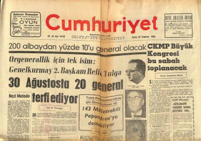 Cumhuriyet Gazetesi 30 Temmuz 1965 - Demirel , Irak Büyükelçisiyle Görüştü GZ85431 - 1