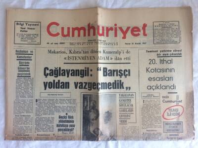 Cumhuriyet Gazetesi 31 Aralık 1967 - Diyarbakırda 193 Çocuk Felci Vakası Görüldü GZ73375 - 1