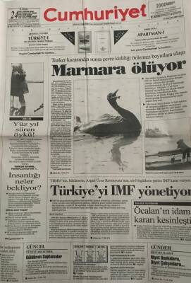 Cumhuriyet Gazetesi 31 Aralık 1999-Türkiyeyi IMF Yönetiyor GZ45435 - 2