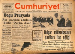 Cumhuriyet Gazetesi 31 Ekim 1944 - Bulgar Mütarekesinin Şartları İlan Edildi GZ69845 - 2