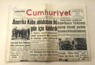 Cumhuriyet Gazetesi 31 Ekim 1962 GZ868 - 1