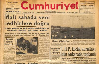 Cumhuriyet Gazetesi 31 Mayıs 1959 - Grivasın Atinadan EOKAcılara Mesajı - Mali Sahada Yeni Tedbirlere Doğru GZ120066 - 1