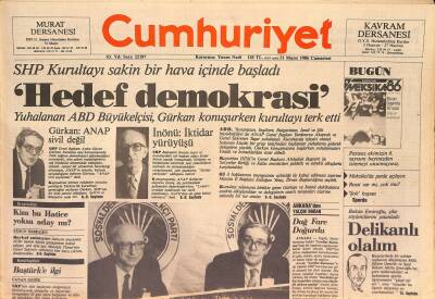 Cumhuriyet Gazetesi 31 Mayıs 1986 - Semra Özal Sabahtan Yarım Milyon İstiyor - Papandreu Özal , Yunan Adalarını İstiyor GZ126868 - 1