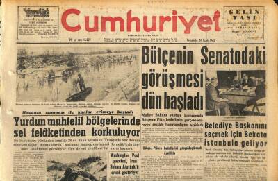 Cumhuriyet Gazetesi 31 Ocak 1963 - Tan Şilepi Karadenizde Kayalara Çarparak Battı - Belediye Başkanını Seçmek İçin Bekata İstanbula Geliyor GZ120582 - 1