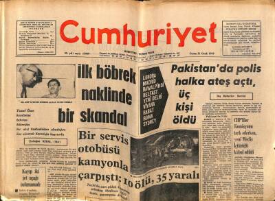 Cumhuriyet Gazetesi 31 Ocak 1969 - Pakistanda Polis Halka Ateş Açtı , Üç Kişi Öldü GZ70095 - 1