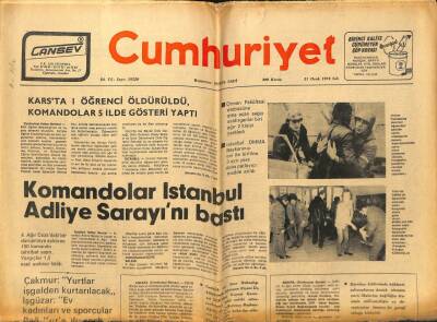 Cumhuriyet Gazetesi - 31 Ocak 1978 - Komandolar İstanbul Adliye Sarayını Bastı GZ99408 - 1