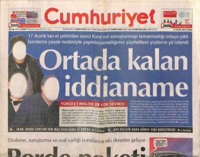 Cumhuriyet Gazetesi 31 Ocak 2014 - Kadına Şiddete Keman Cezası - Van Depreminden Sonra Çocuklar Tiyatroya Tutundunlar GZ95256 - 1