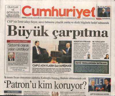 Cumhuriyet Gazetesi 31 Ocak 2019 - Sualtından Gelen Sesi AİHM Duydu - Temel Liseler Kapatıldı Öğretmen Ve Öğrenciler Açıkta Kaldı GZ95266 - 1
