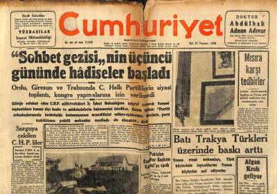 Cumhuriyet Gazetesi 31 Temmuz 1956 - Batı Trakya Türkleri Üzerinde Baskı Arttı GZ78124 - 1