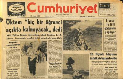 Cumhuriyet Gazetesi 31 Temmuz 1963 - Tuncelide Bir Köy Heyelân Neticesi Tamamen Yıkıldı - Fransa İle İkili Görüşmeler Yapılıyor GZ120730 - 1