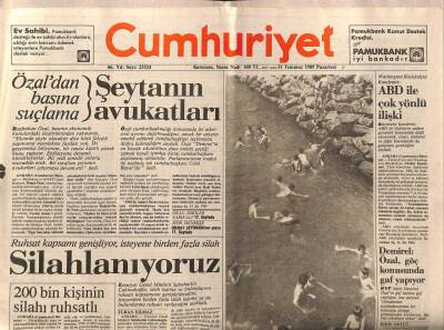 Cumhuriyet Gazetesi 31 Temmuz 1989 - ABD İle Çok Yönlü İlişki GZ75907 - 1