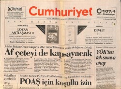 Cumhuriyet Gazetesi 31 Temmuz 1998 - Spielberg'in Yeni Başyapıtı - DSP Tarikatlara Ödün Verdi GZ3303 - Gökçekoleksiyon