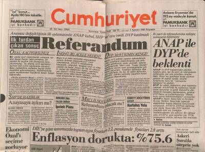 Cumhuriyet Gazetesi 4 Ağustos 1988 - KKTCden ABD Ve Vasiliuya Uyarı GZ85054 - 1