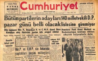 Cumhuriyet Gazetesi 4 Ekim 1957 - Varşovada Talebeler Dün Büyük Nümayiş Yaptılar GZ119660 - 1