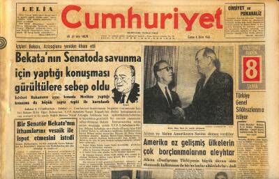 Cumhuriyet Gazetesi 4 Ekim 1963 - Amerika Az Gelişmiş Ülkelerin Çok Borçlanmalarına Aleyhtar - 300 Bin Çocuğa Sabin Aşısı Tatbik Edilecek GZ120781 - 1