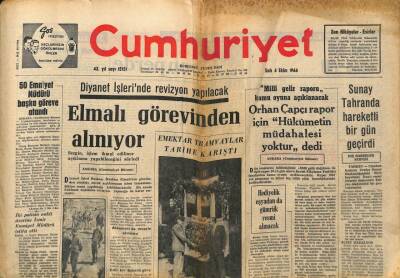 Cumhuriyet Gazetesi 4 Ekim 1966 - Elmalı Görevinden Alınıyor, Vartolular Ankarada, James Bond Çizgi Roman, Ulvi Uraz GZ87990 - 1