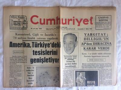 Cumhuriyet Gazetesi 4 Ekim 1967 - Amerika , Türkiyedeki Tesislerini Genişletiyor GZ73367 - 1