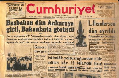 Cumhuriyet Gazetesi 4 Eylül 1957 - Afgan Kralı Zahir Şah Dün Bursada Törenle Karşılandı - L. Henderson Dün Ayrıldı GZ119671 - 1