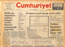 Cumhuriyet Gazetesi 4 Eylül 1976 - Yahya Demirel Askerden Firar Etti - Karadeniz'de Tabii Gaz Bulundu GZ160830 - Gökçekoleksiyon