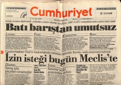 Cumhuriyet Gazetesi 4 Eylül 1990 - Sınırsız Yetki Anayasaya Aykırı GZ64453 - 1