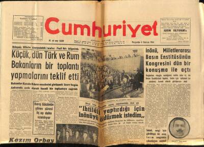 Cumhuriyet Gazetesi 4 Haziran 1964 - Mesut Suna İhtilali Yaptırdığı İçin İnönüyü Öldürmek İstedim, Kazım Orbay Dün Vefat Etti, Gönül Ülkü, Sadi Tek GZ87964 - 1