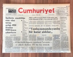 Cumhuriyet Gazetesi 4 Haziran 1974 GZ228 - 2