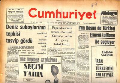 Cumhuriyet Gazetesi 4 Kasım 1968 - Nixon Kazansa Bile Zaferi Tam Olmayacak GZ85940 - 1