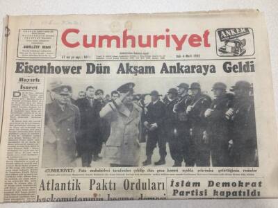 Cumhuriyet Gazetesi 4 Mart 1952 - İslam Demokrat Partisi Kapatıldı GZ52728 - 1