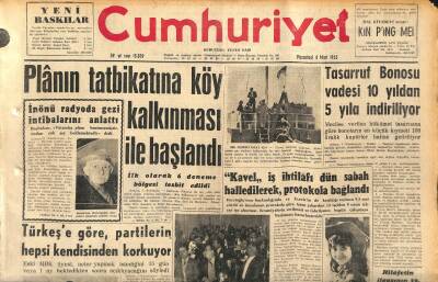 Cumhuriyet Gazetesi 4 Mart 1963 - Ceylânpınar , Harran Ovaları Çöl Farelerinin Tehdidi Altında - Türkeşe Göre , Partilerin Hepsi Kendisinden Korkuyor GZ120534 - 1
