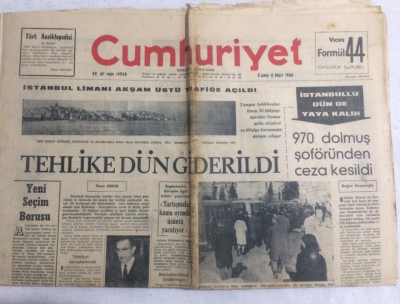 Cumhuriyet Gazetesi 4 Mart 1966 - Tehlike Dün Giderildi - GZ19158 - 1