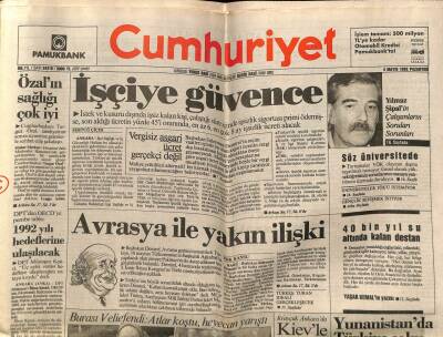 Cumhuriyet Gazetesi 4 Mayıs 1992 - 40 Bin Yıl Su Altında Kalan Destan GZ65170 - 2