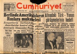 Cumhuriyet Gazetesi 4 Nisan 1948 - Berlinde Amerikalıların Ruslara Mukabelesi GZ69581 - 2