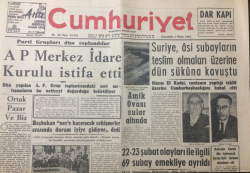Cumhuriyet Gazetesi 4 Nisan 1962 - AP Merkez İdare Kurulu İstifa Etti - GZ12593 - 1