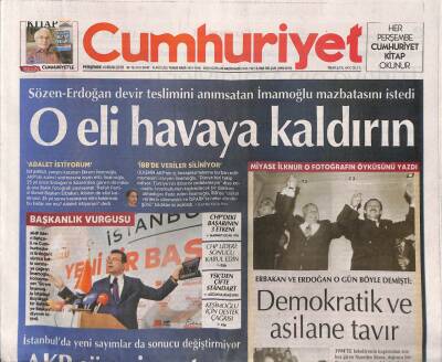 Cumhuriyet Gazetesi 4 Nisan 2019 - Erbakan Ve Erdoğan O Gün Böyle Demişti Demokratik Ve Asilane Tavır GZ94991 - 1