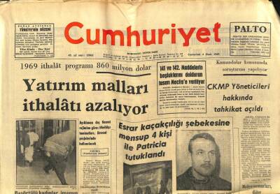 Cumhuriyet Gazetesi - 4 Ocak 1969 - Yatırım Malları İthalatı Azalıyor GZ99346 - 1