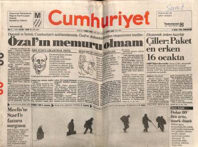 Cumhuriyet Gazetesi 4 Ocak 1992 - Doğum Günü Hediyesi GZ55487 - 1