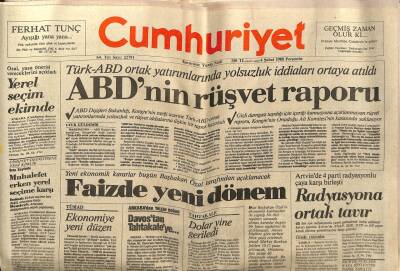Cumhuriyet Gazetesi 4 Şubat 1988 - Doğum Günü Hediyesi GZ56839 - 1
