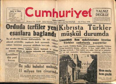 Cumhuriyet Gazetesi 4 Temmuz 1958 - Bağdat Paktı Toplantısı Londrada Yapılmıyor Mu ? - Ruben Asa Dün İki Defa Mahkum Oldu GZ96999 - 1