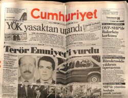 Cumhuriyet Gazetesi 5 Aralık 1991 - İstanbul Emniyet Müdür Yardımcısı Şakir Koç Ve Şoförü Vedat Dilmaç Silahlı Saldırıcı Sonucu Öldürüldü GZ72488 - 1